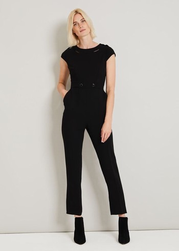 Phase Eight Margot City Jumpsuit Black USA | 0687541-PJ